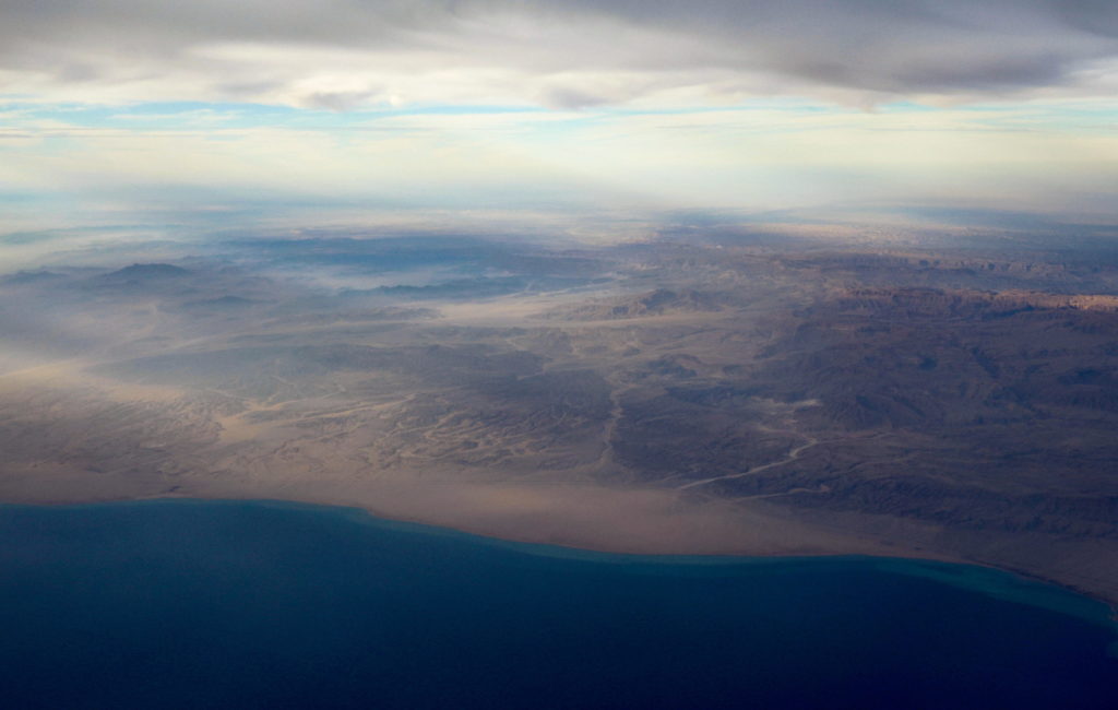 Aerial view of Red Sea coast