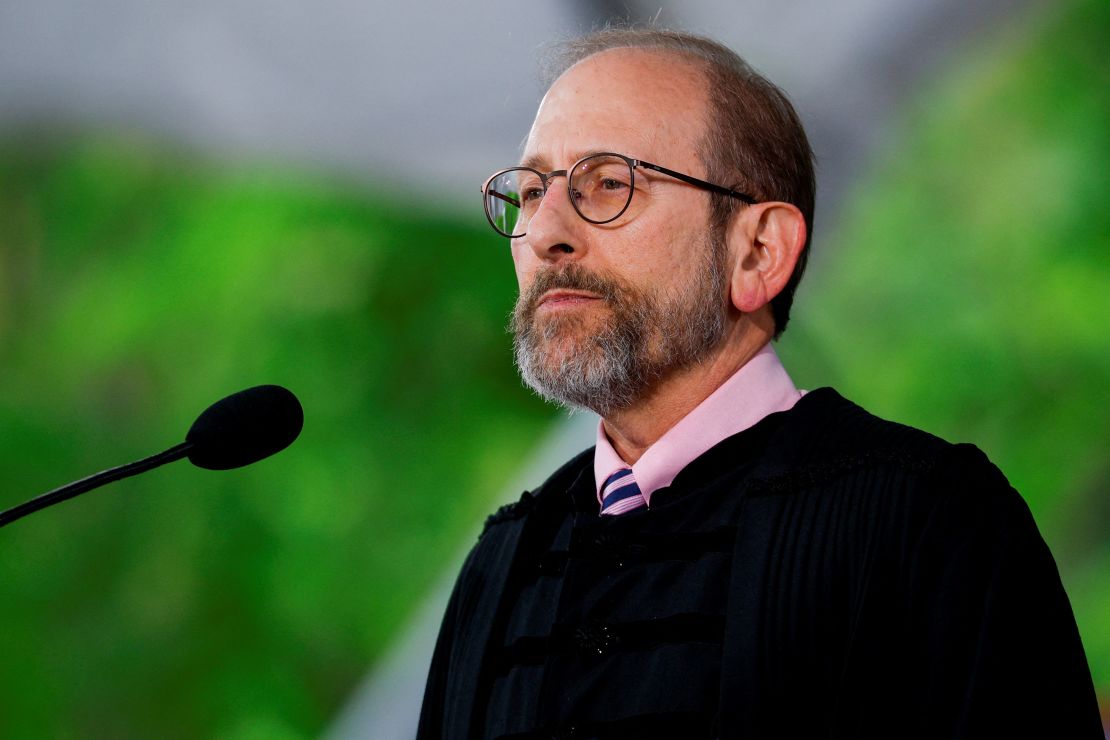 Harvard University President Alan Garber attends the 374th Commencement exercises at Harvard University in Cambridge, Massachusetts, on May 29.