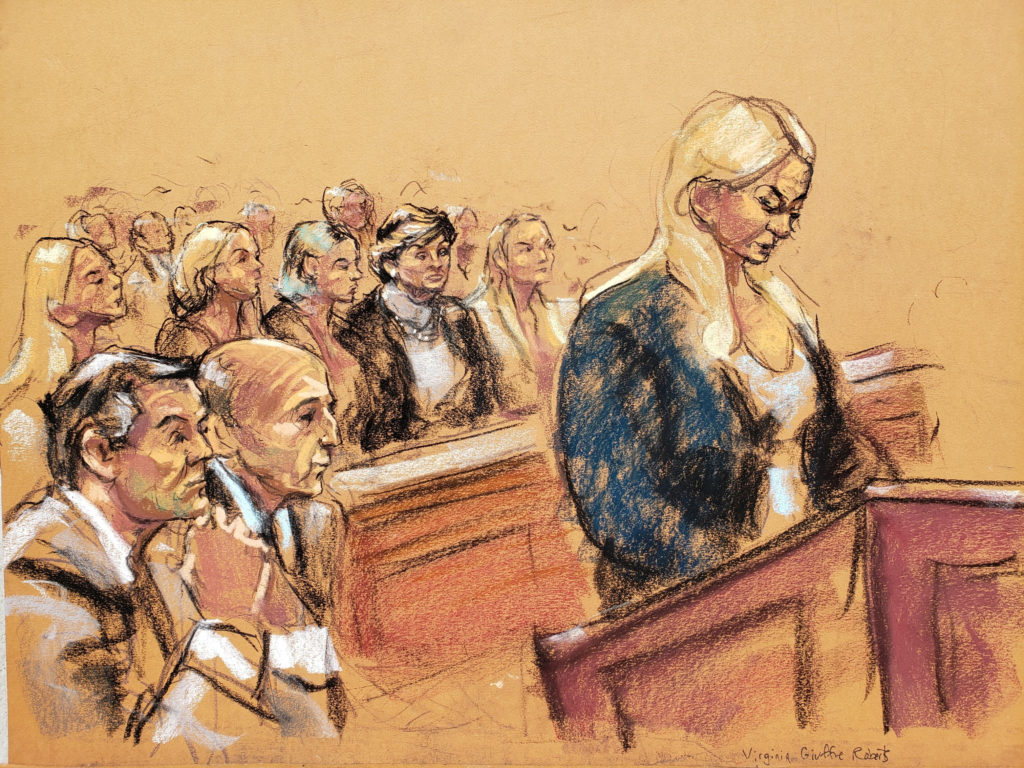 FILE PHOTO: Victims make impact statements during a hearing in the criminal case against Epstein