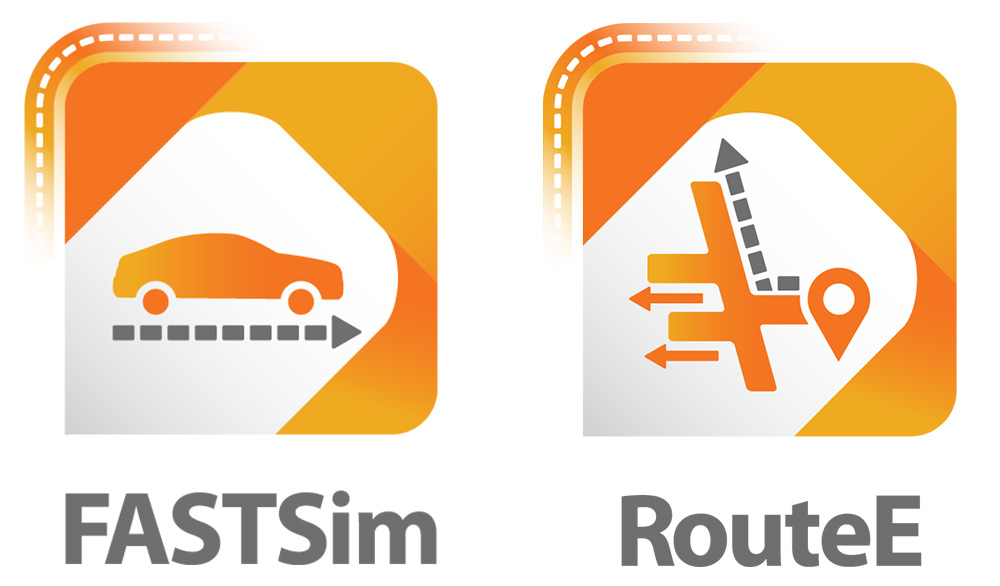 Tool logos for FASTSim and RouteE