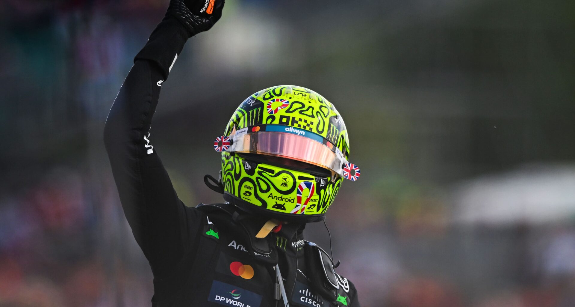 NORTHAMPTON, ENGLAND - JULY 05: George Russell of Great Britain and Mercedes AMG Petronas F1 Team