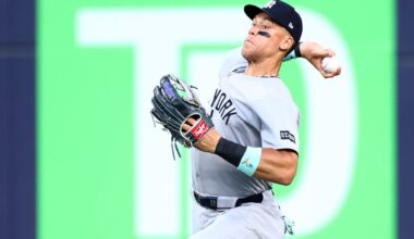 Aaron Judge out of Yankees lineup with elbow injury