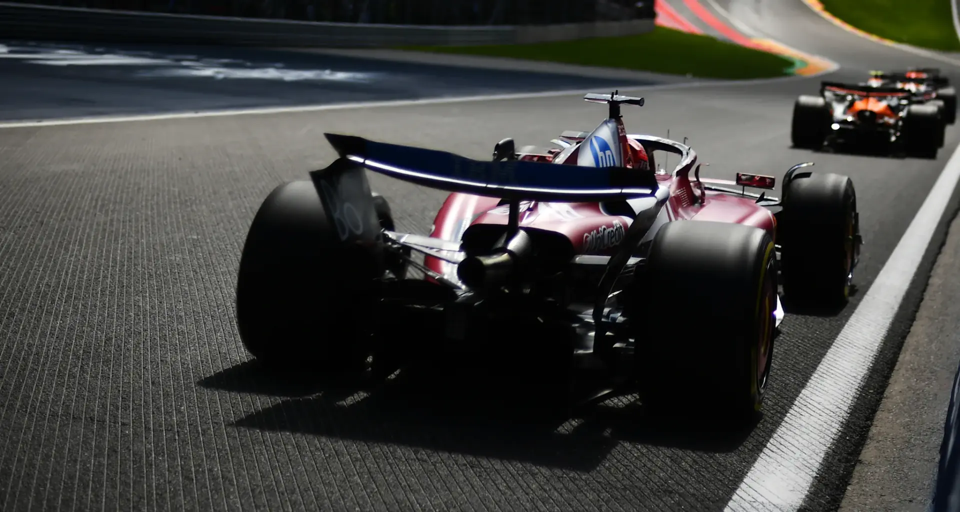 SPA, BELGIUM - JULY 26: Pole position qualifier Lando Norris of Great Britain and McLaren