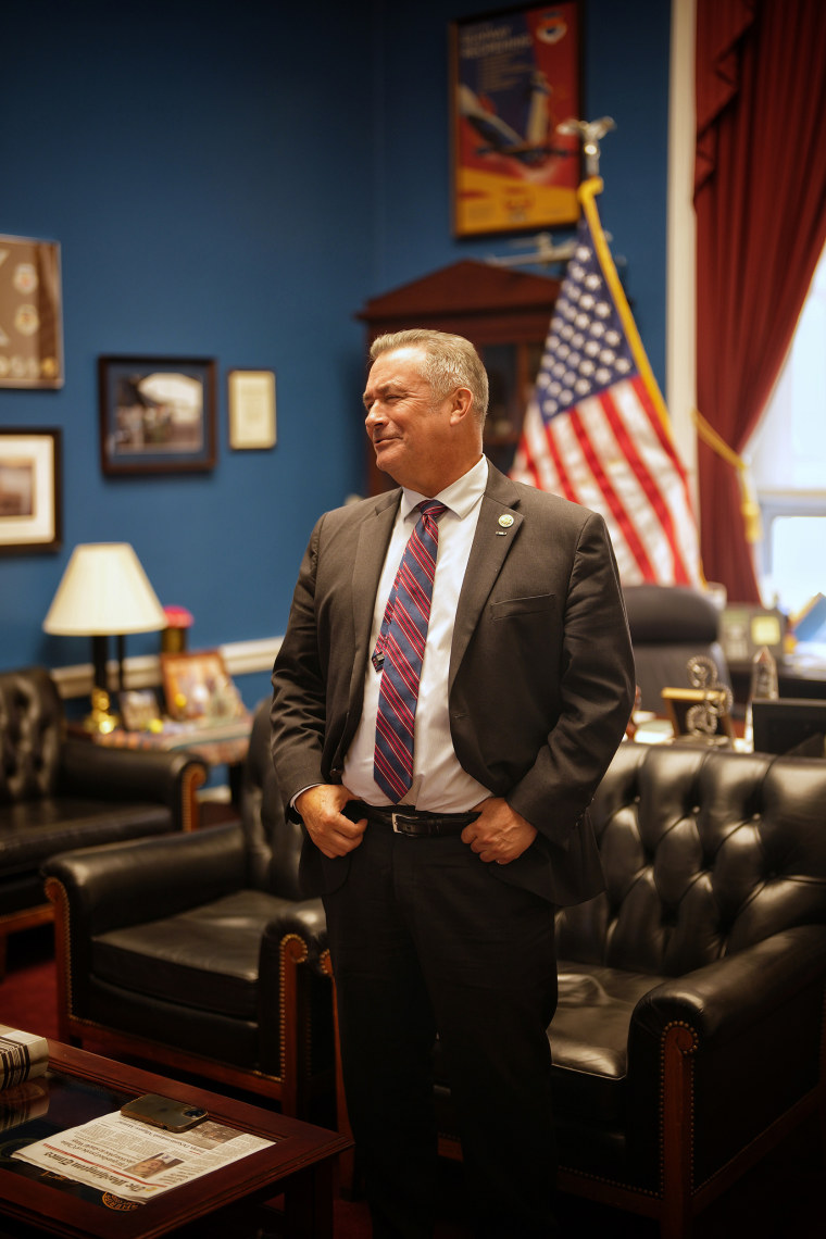 Rep. Don Bacon, R-Neb., speaks during an interview.