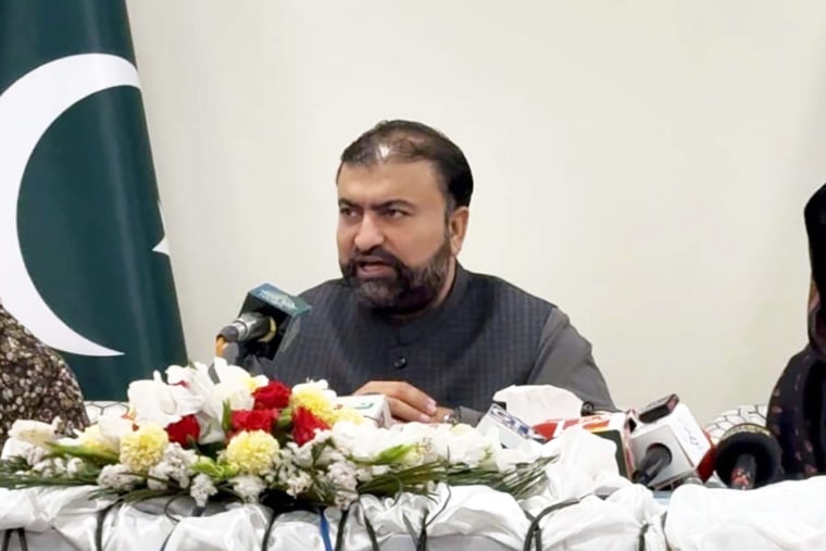 Balochistan Chief Minister Sarfaraz Bugti in Quetta, Pakistan, on Monday.