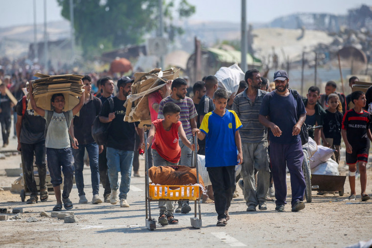 Displaced Palestinians.