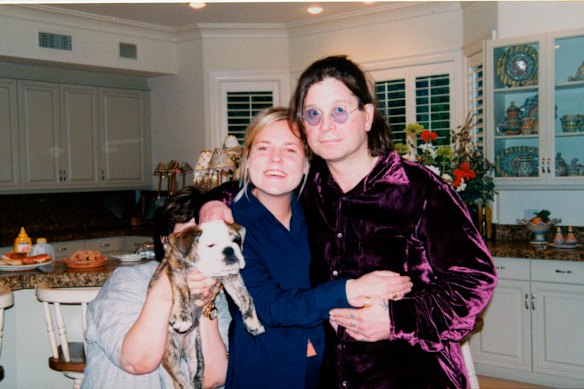 Jessie Breakwell with Ozzy Osbourne in the 1990s.
