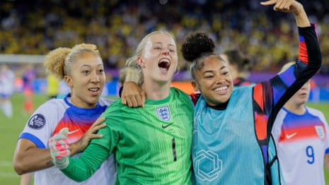 England through to Euro 2025 semi-finals after chaotic penalty shootout against Sweden – video