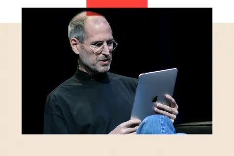 Justin Sullivan/Getty Images Steve Jobs with an iPad in hand
