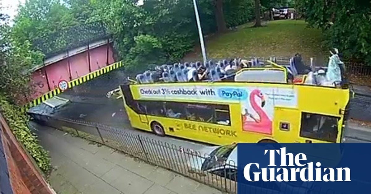 Three people seriously hurt in Greater Manchester crash that tore roof off bus | Greater Manchester
