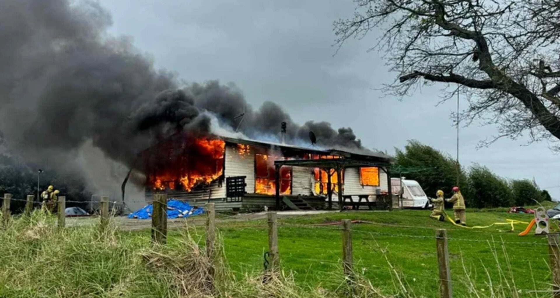SunLive - Man saves Harley, loses house in blaze