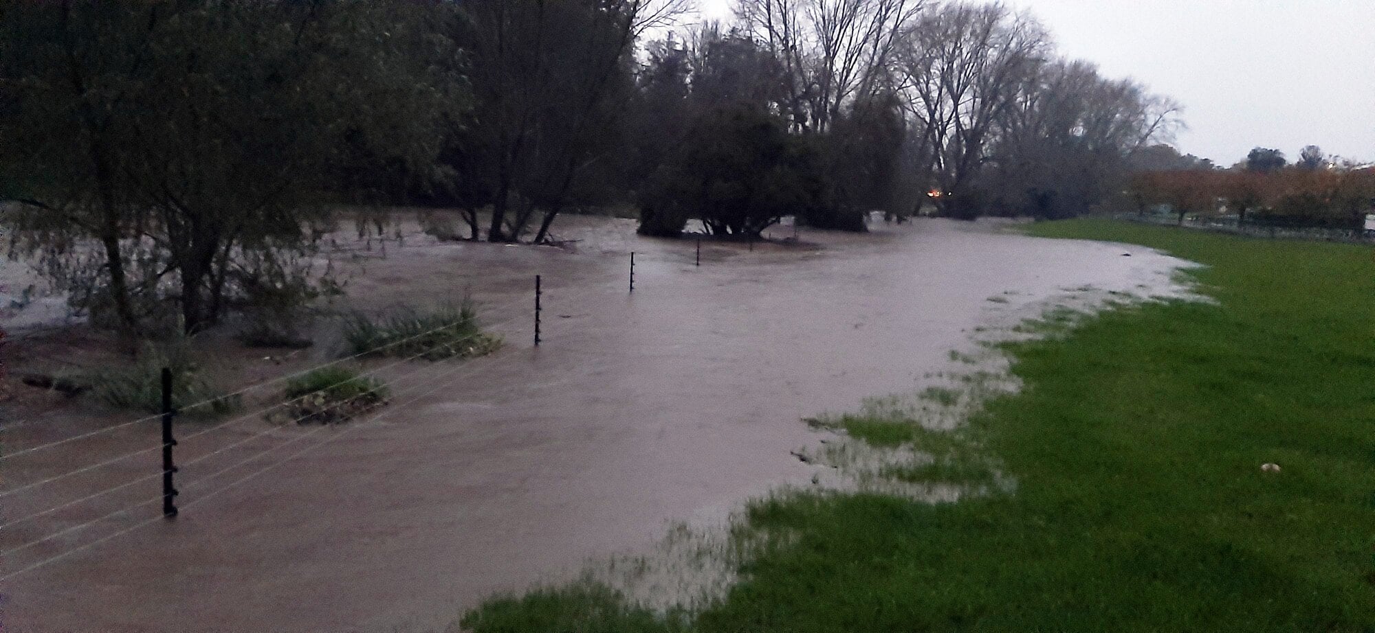 Flooding at Roy Ogle's Muir Place property in May 2023. Photo / Supplied