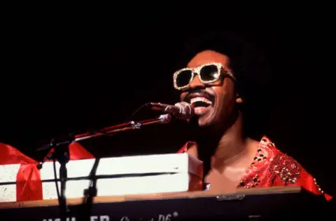 Getty Images Stevie Wonder in the 1970s