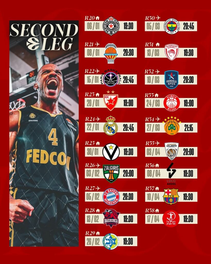  calendrier de l'EuroLeague