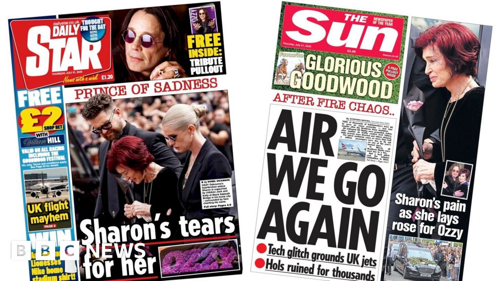 Newspaper headlines: 'Prince of Sadness' and 'Air we go again' - BBC