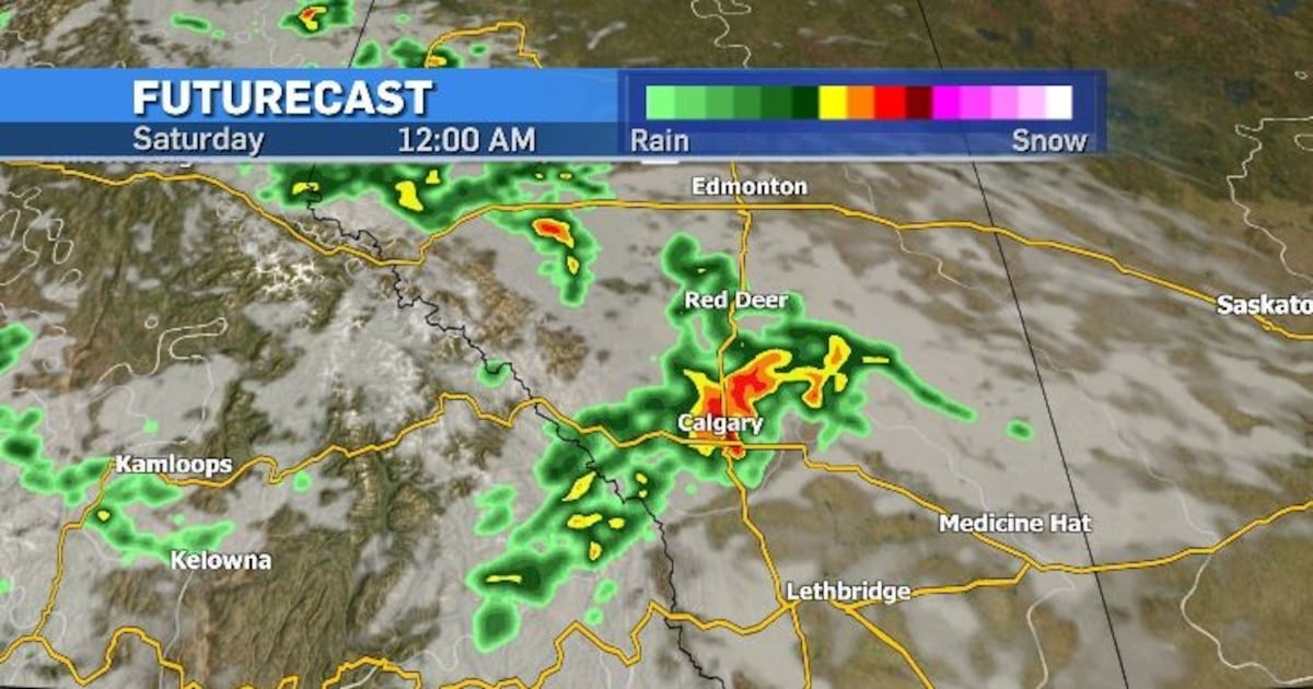 Calgary weather: Severe thunderstorms possible late Friday with intermittent rain over the weekend - CTV News