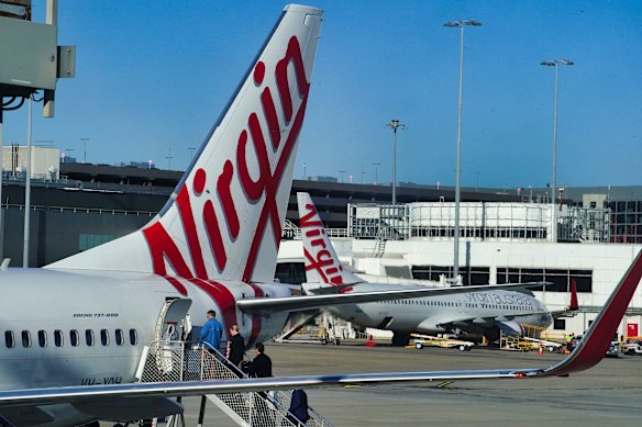 A fire broke out on a Virgin Australia flight on Monday.