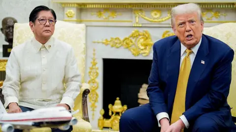 Getty Images US President Donald Trump, right, and Ferdinand Marcos Jr., Philippines' president, during a meeting in the Oval Office of the White House in Washington, DC, US, on Tuesday, July 22, 2025. 