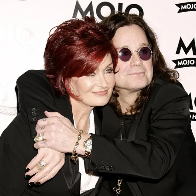 A photo of Ozzy Osbourne wrapping his arm around Sharon from 2007