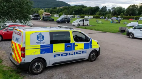 Brian Smith Police van in the camp site
