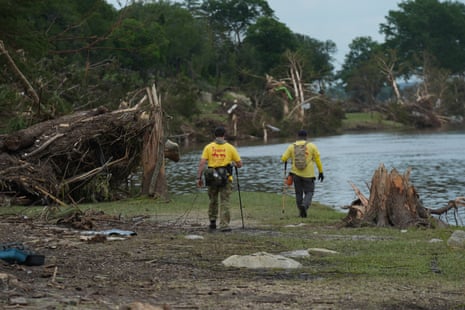 Teams continue rescue and recovery operations around the Guadalupe River.