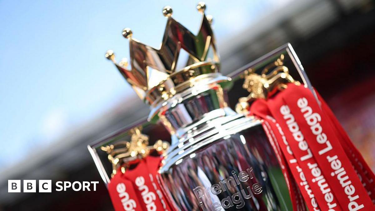 An image of the Premier League trophy