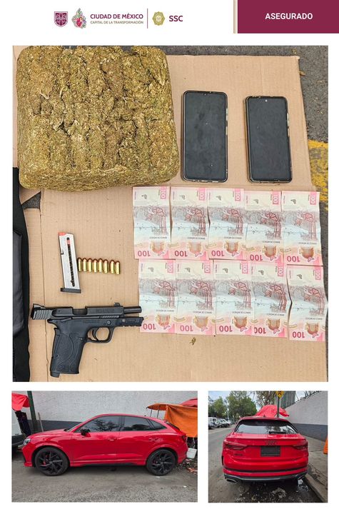 Drugs, cash and firearms seized by Mexican officials