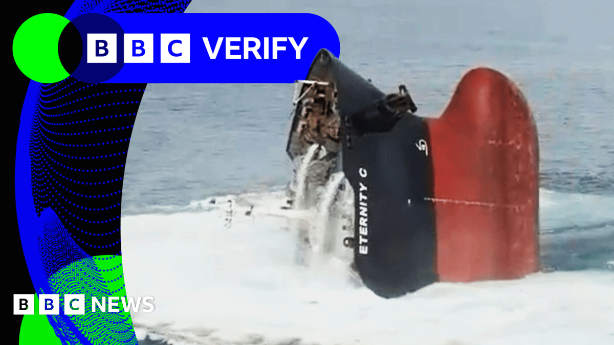 BBC Verify Live: Verified images show Red Sea ship sinking and aftermath of attack on Kyiv