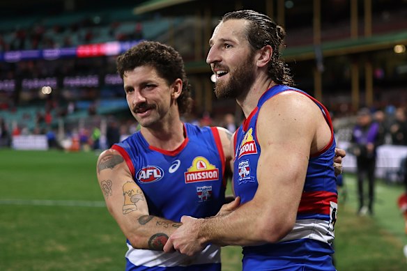 Bulldogs stalwarts Tom Liberatore and Bontempelli have both played their 250th games for the club in recent weeks.