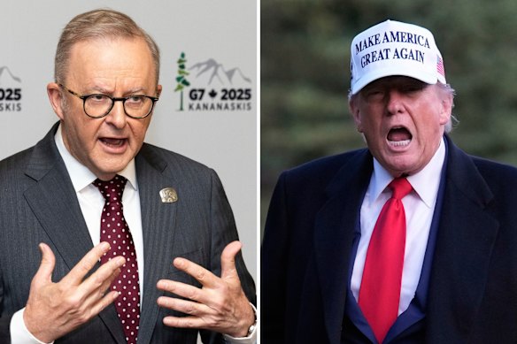 Anthony Albanese has said Australia would not compromise on biosecurity while Donald Trump demanded access to Australia for US beef.