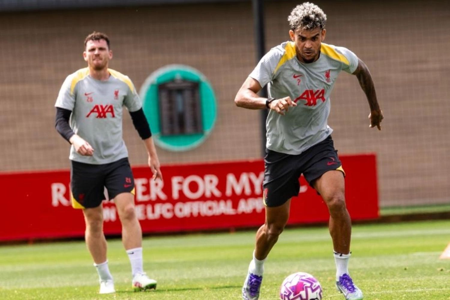 Luis Diaz in training for Liverpool