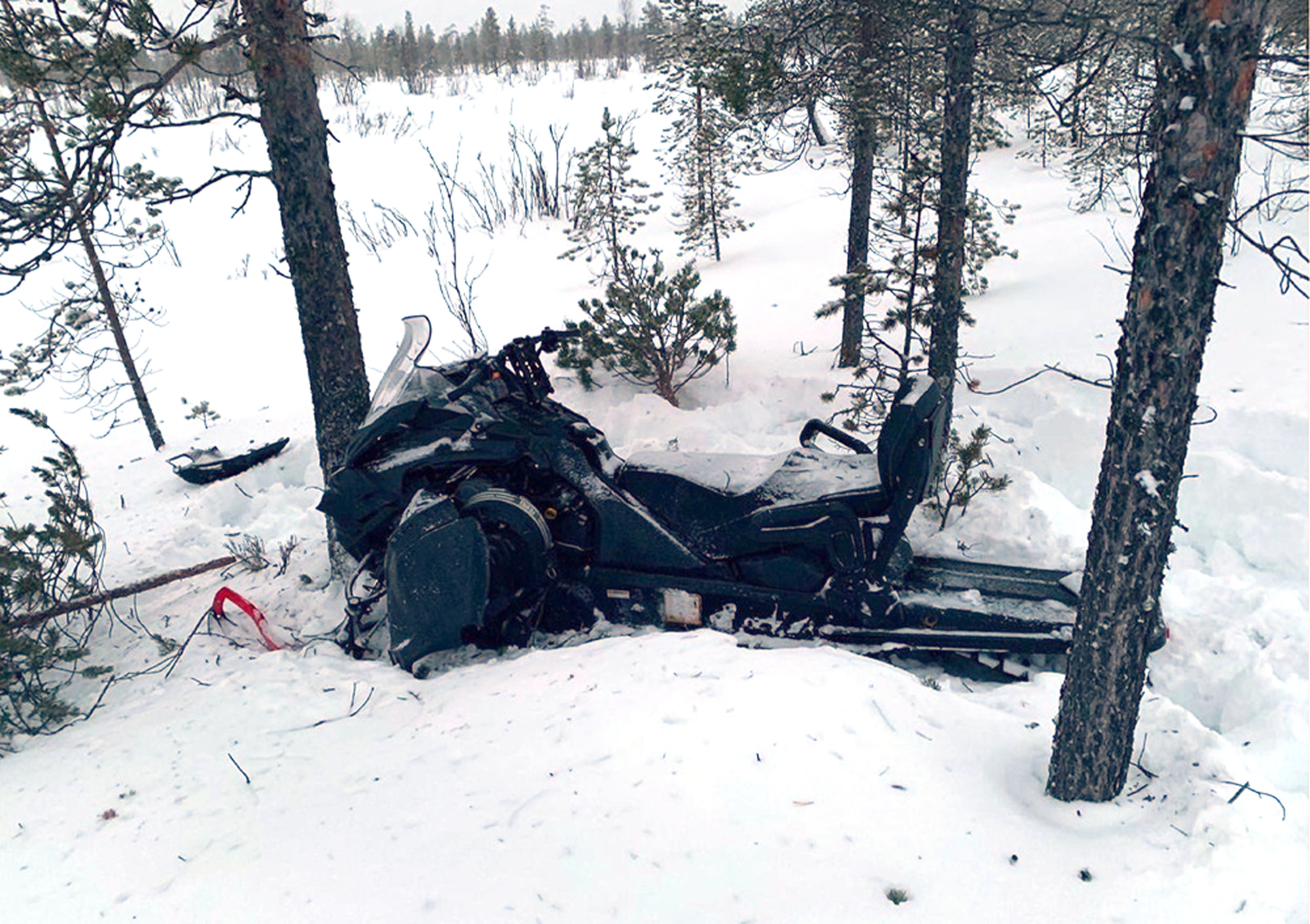 Andrew Cannestra's snowmobile crashed near Ivalo