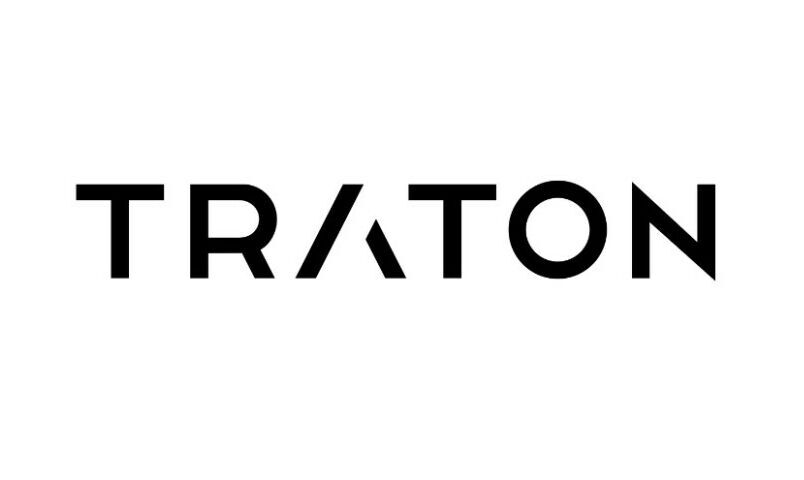 The picture shows the black Traton logo on a white background.