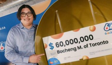 Toronto man learns he won $60M lottery prize, then jumps into work call