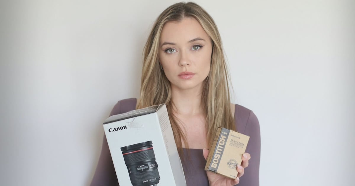 Online purchase of camera lens results in box of staples instead