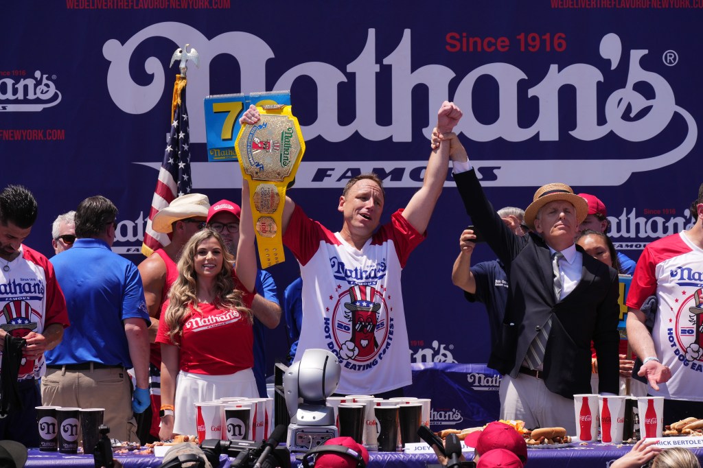 Hot Dogger Joey Chestnut Regains Coney Island Eating Contest Title