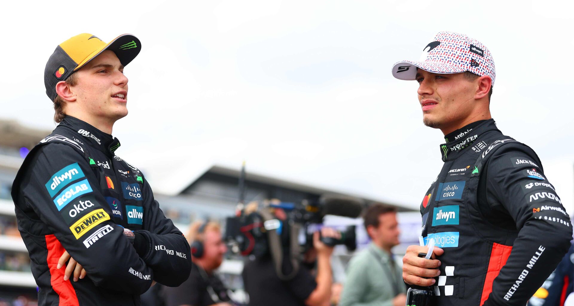 NORTHAMPTON, ENGLAND - JULY 09: A general view as Oscar Piastri of Australia driving the (81)