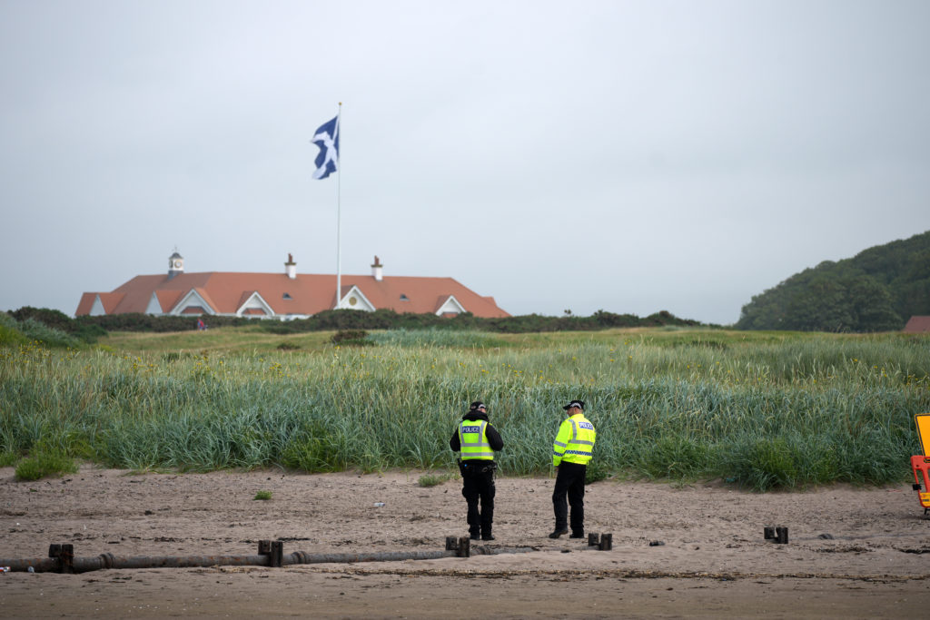 Security Preparations Near Turnberry Golf Course Ahead Of Trump Visit