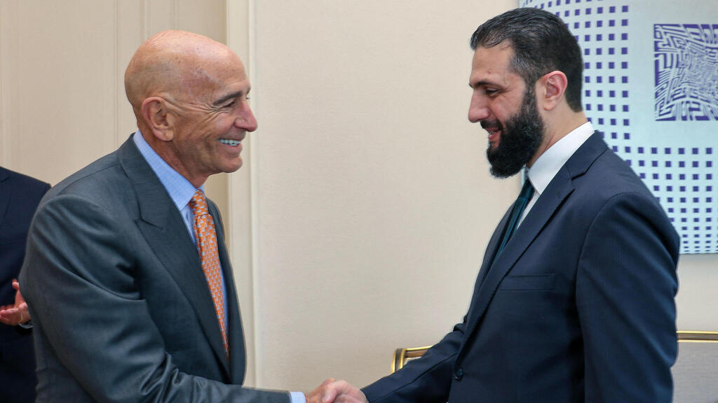 תומאס ברק שליח ארה"ב ל סוריה בפגישה עם אחמד א-שרע אבו מוחמד אל-ג'ולאני
