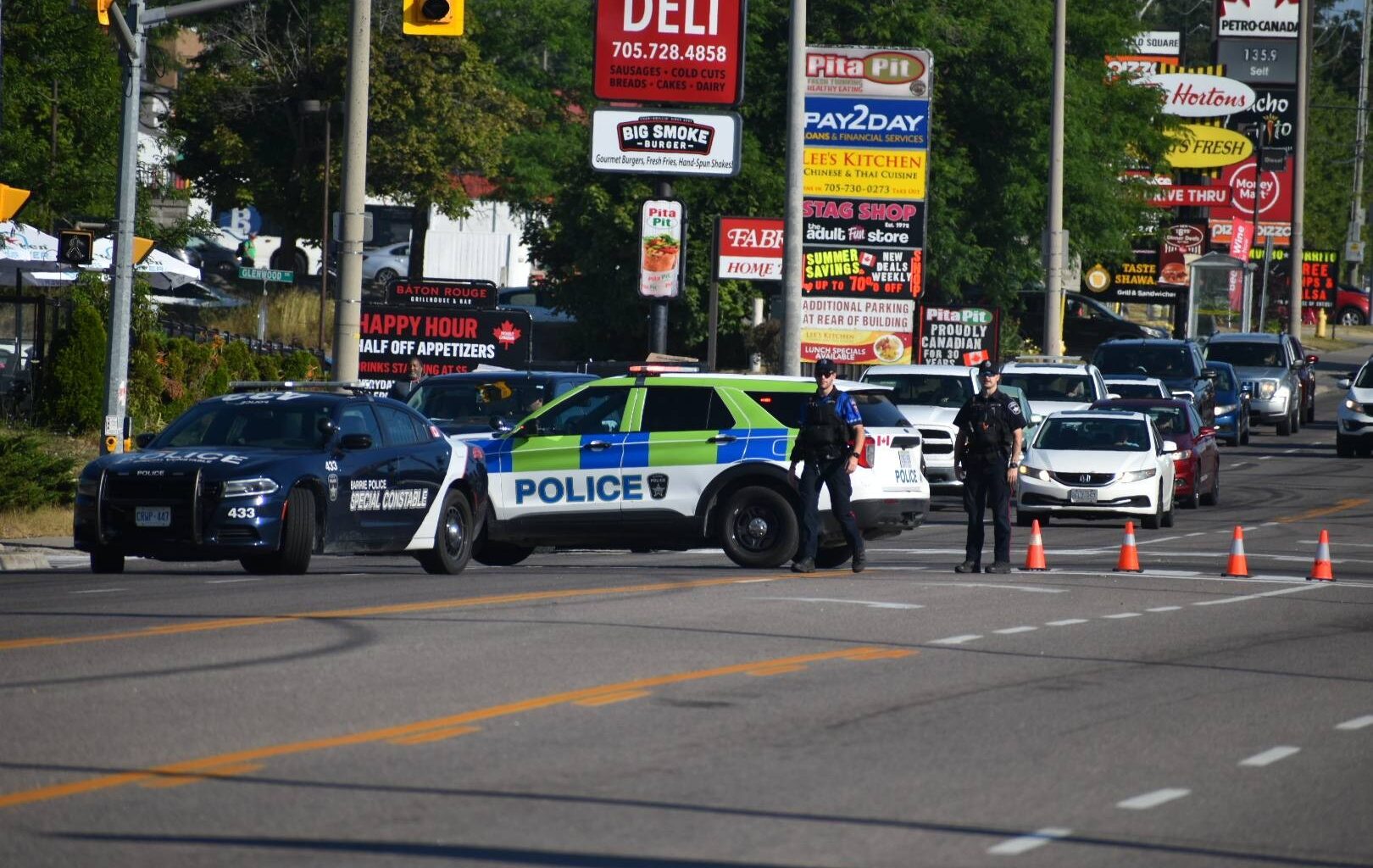 Pedestrian hit by truck in Barrie