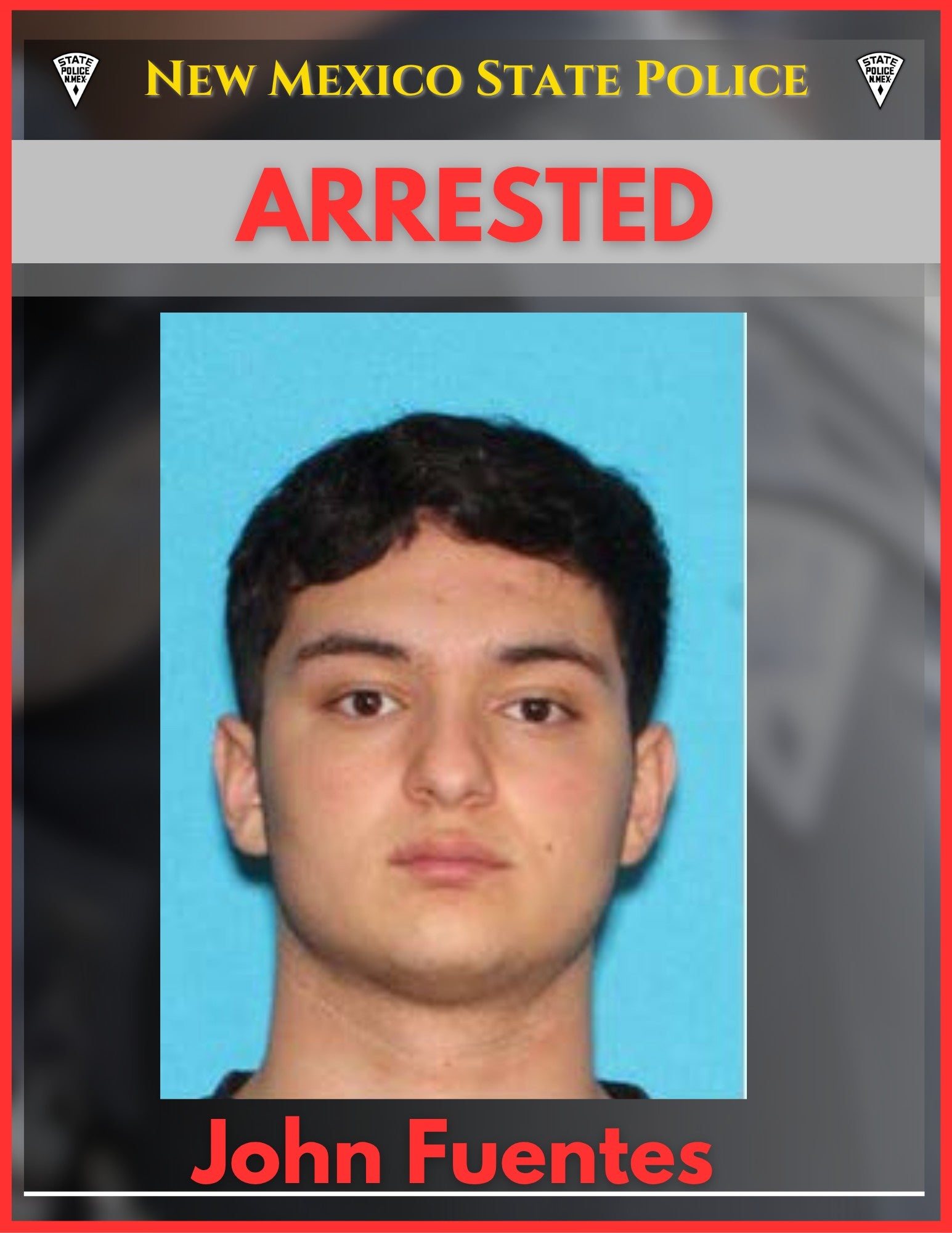 John Fuentes, 18, was arrested on a first-degree murder charge in connection with the killing of a 14-year-old on University of New Mexico's Albuquerque campus