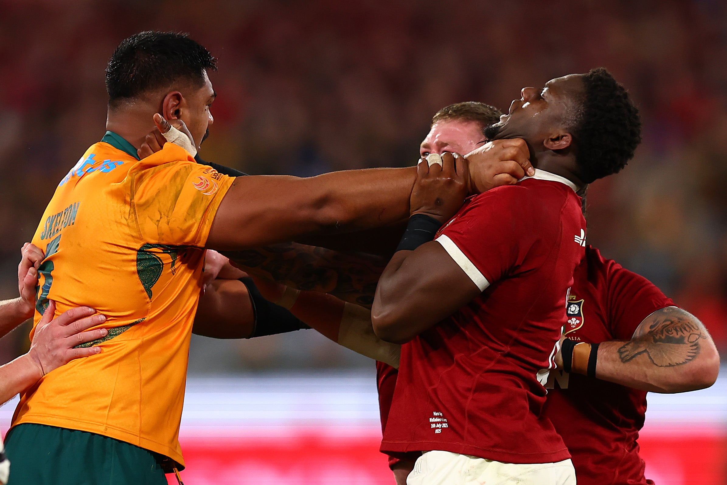 Old friends Will Skelton (left) and Maro Itoje went toe-to-toe in Melbourne