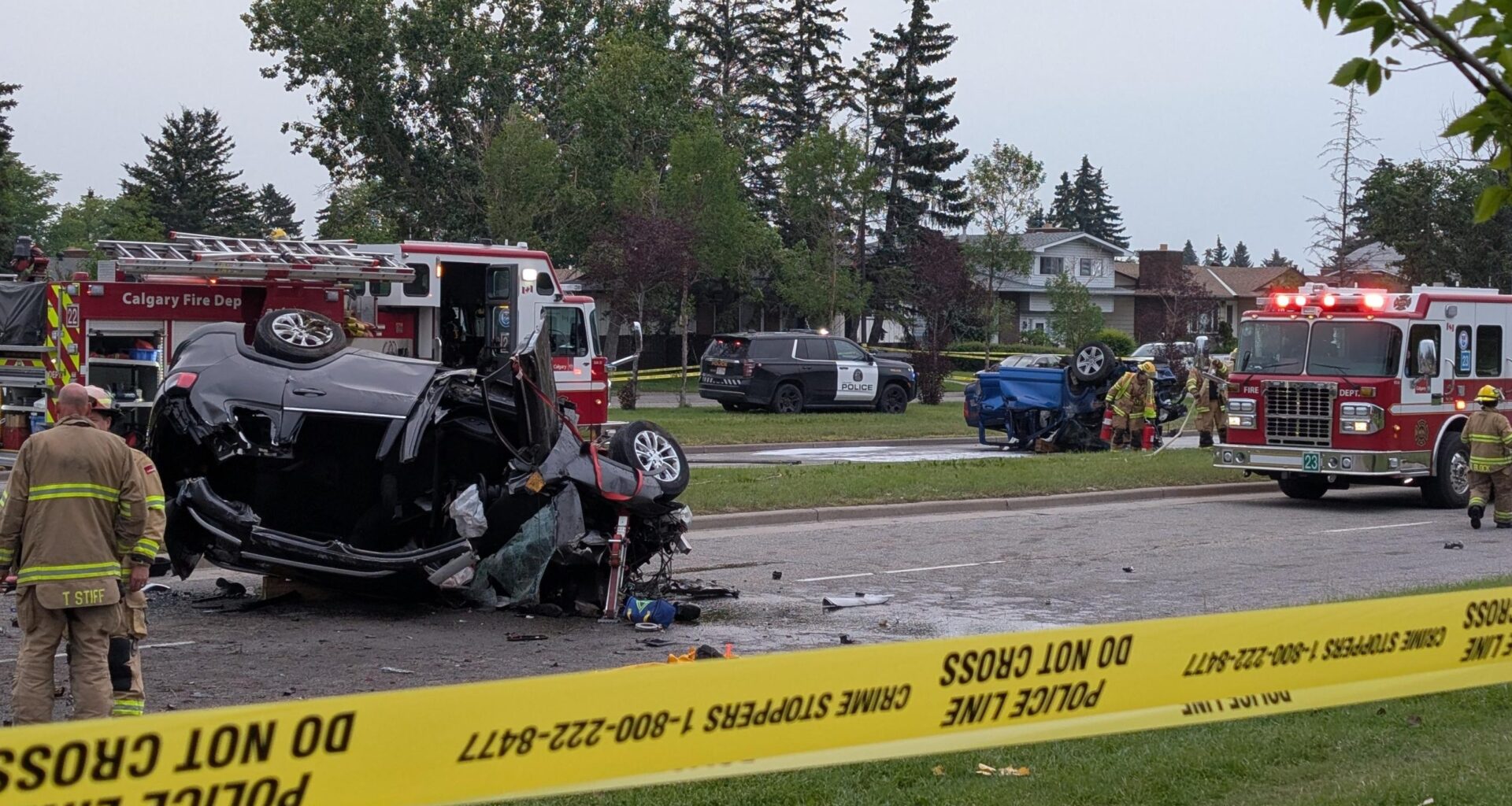 1 dead, 3 to hospital in NE Calgary crash