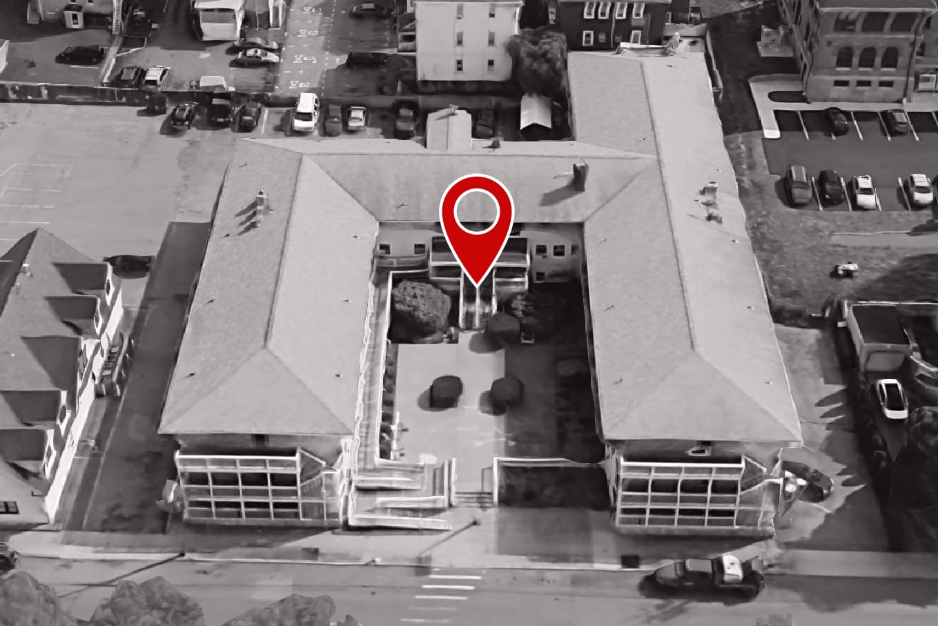 Gabriel House Assisted Living facility fire. Heavy fire was coming from the front door of the facility when firefighters responded around 9:30 p.m., officials said.