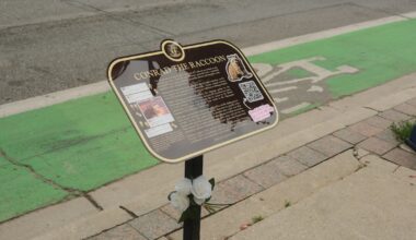 Conrad the Raccoon gets commemorative plaque