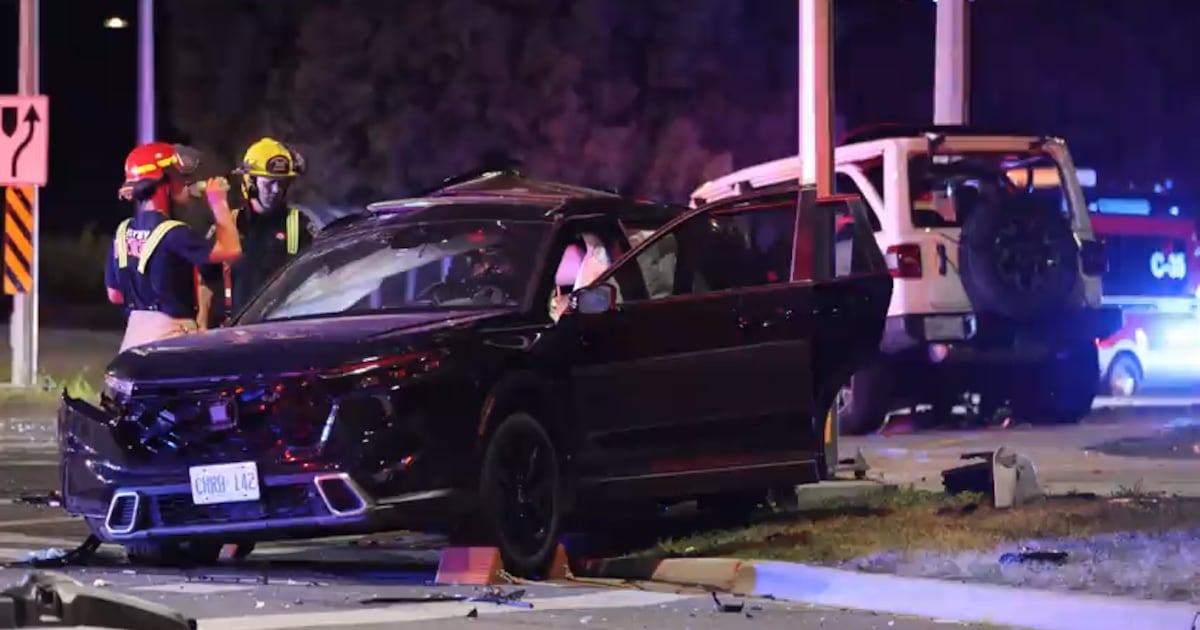 Suspected impaired crash in Whitby sends 6 to hospital