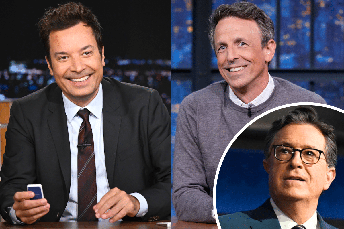 Jimmy Fallon, Seth Meyers, Stephen Colbert