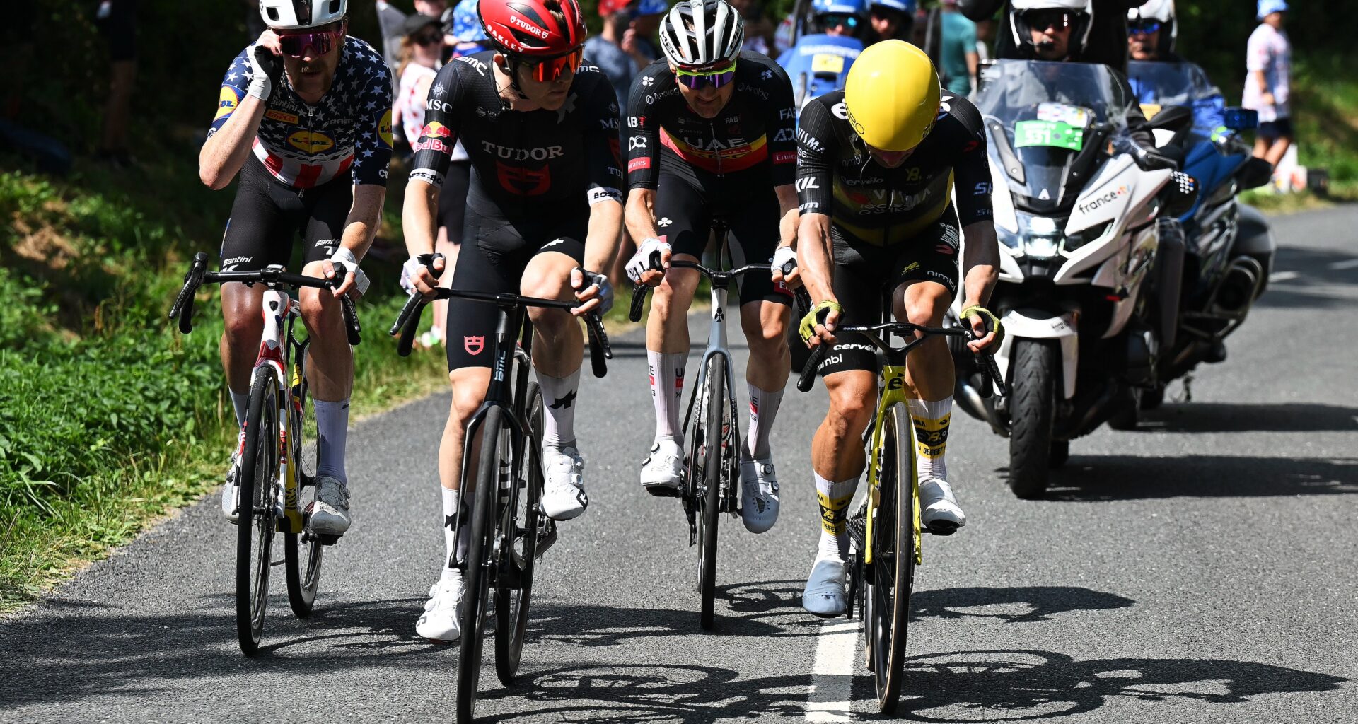 The breakaway on stage 15 of the Tour de France