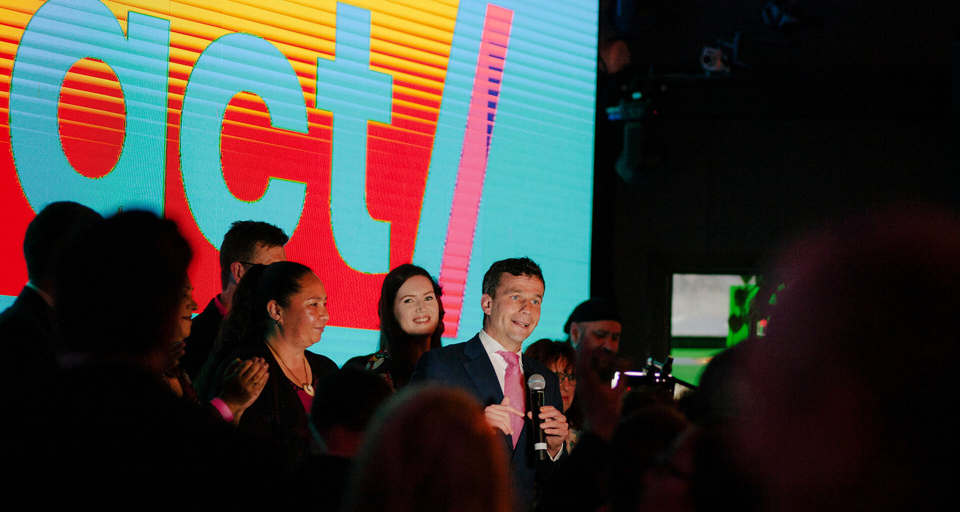 Act Party celebrates on election night 2020