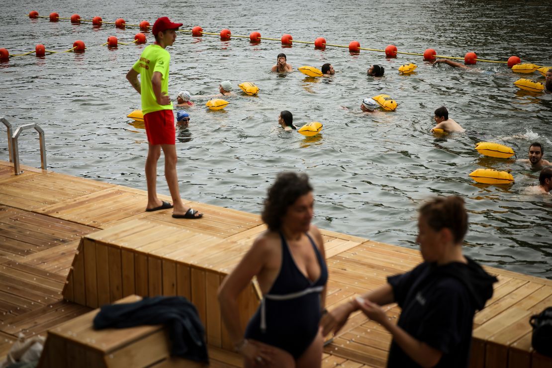 The opening of the three Seine swimming pools, as part of the 'Paris Plages' event, happened on Saturday.